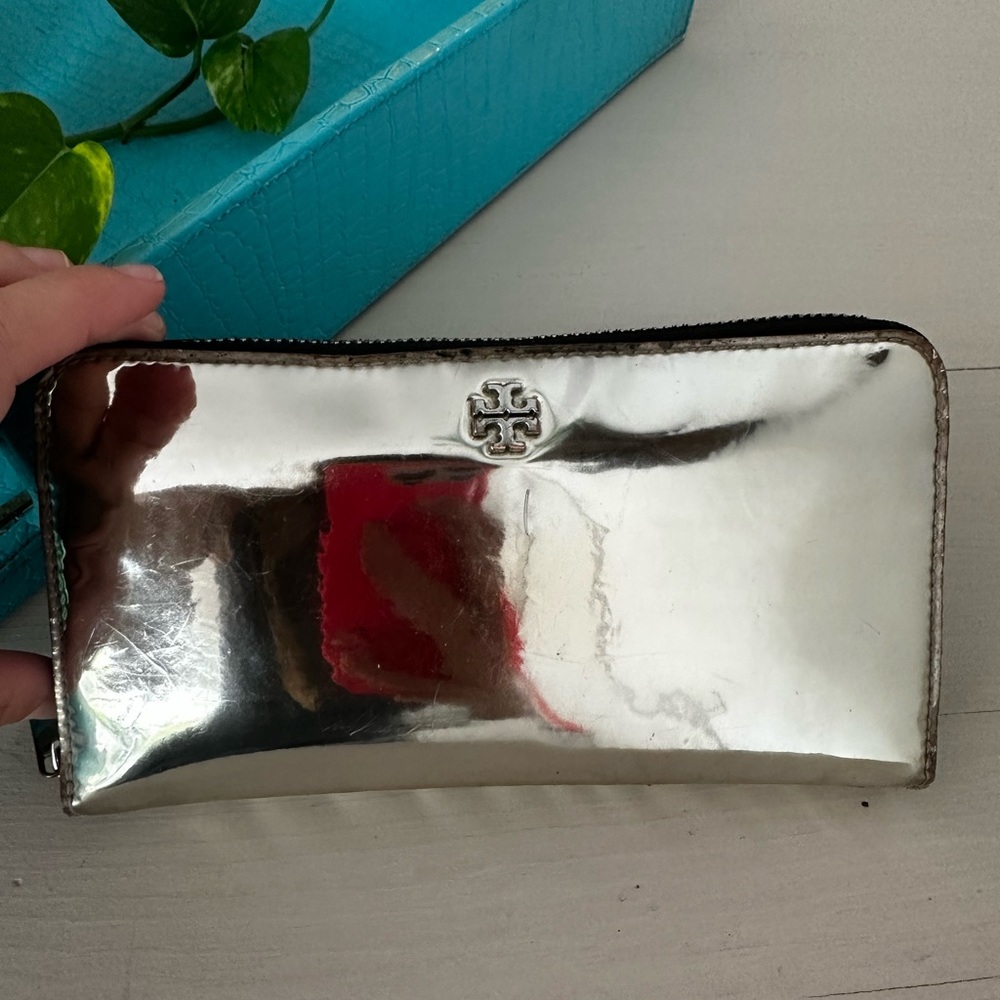 Tory Burch silver wallet